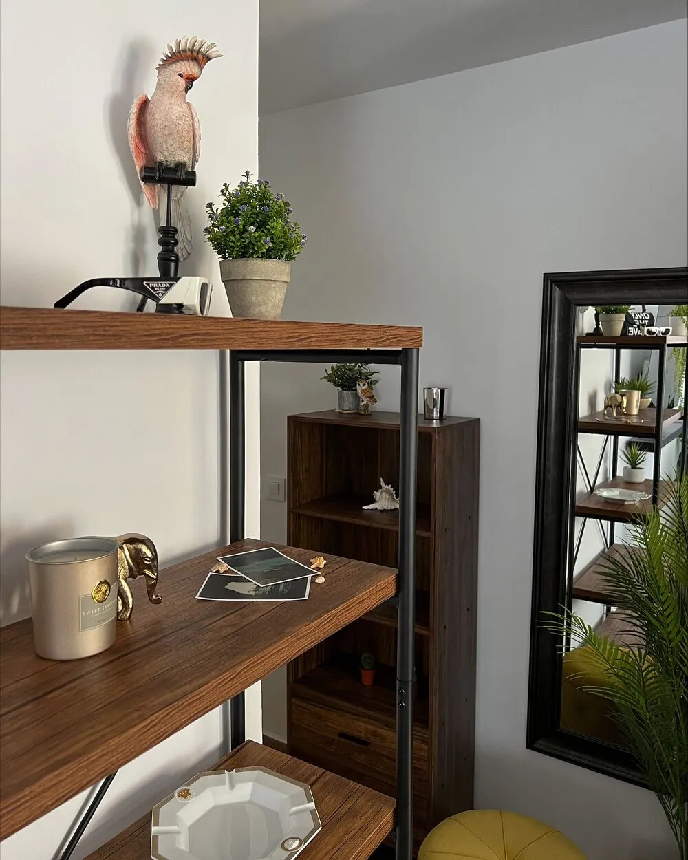 Specchio LUNEL 60 cm 90 cm Nero