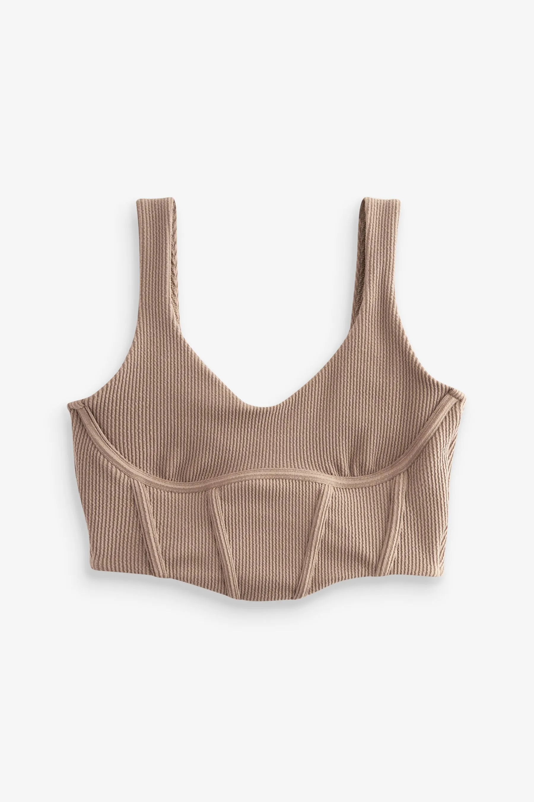 stesso. Scollo rotondo - Top a corsetto in jersey a coste