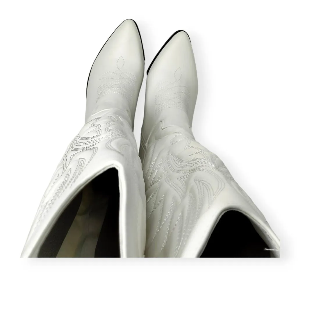 Stivale texano  donna ecopelle King of Hearts  Agatha white
