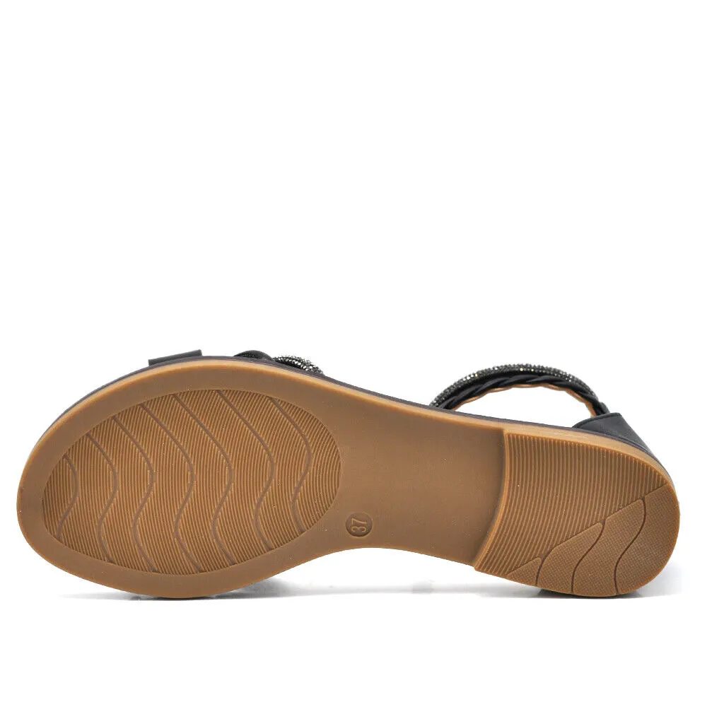 Stivali Estivi Scarpe Sandali Gioielo Bassi Da Donna Cinturini Caviglia 6W9110