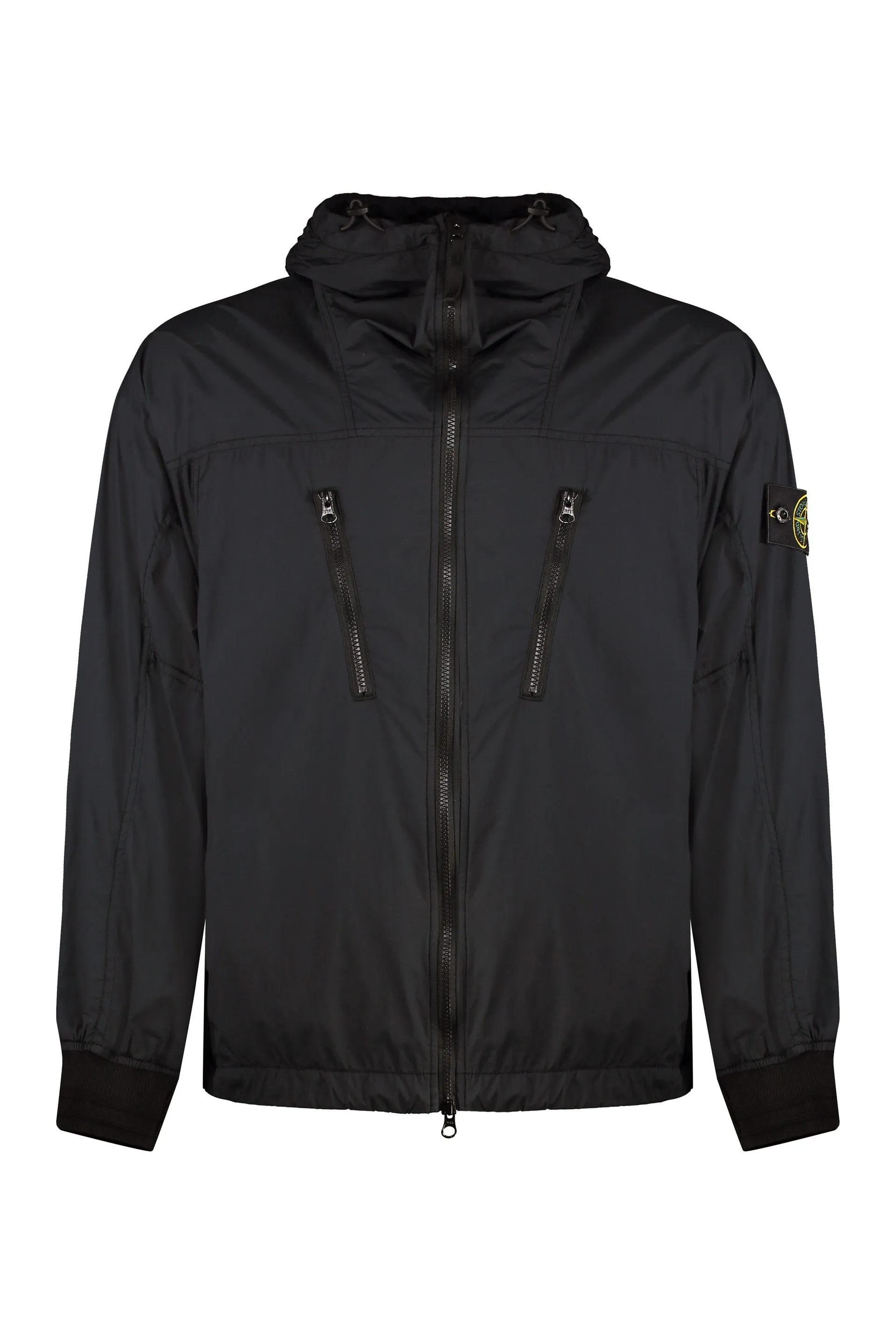 Stone Island Giacca in tessuto tecnico con zip e cappuccio
