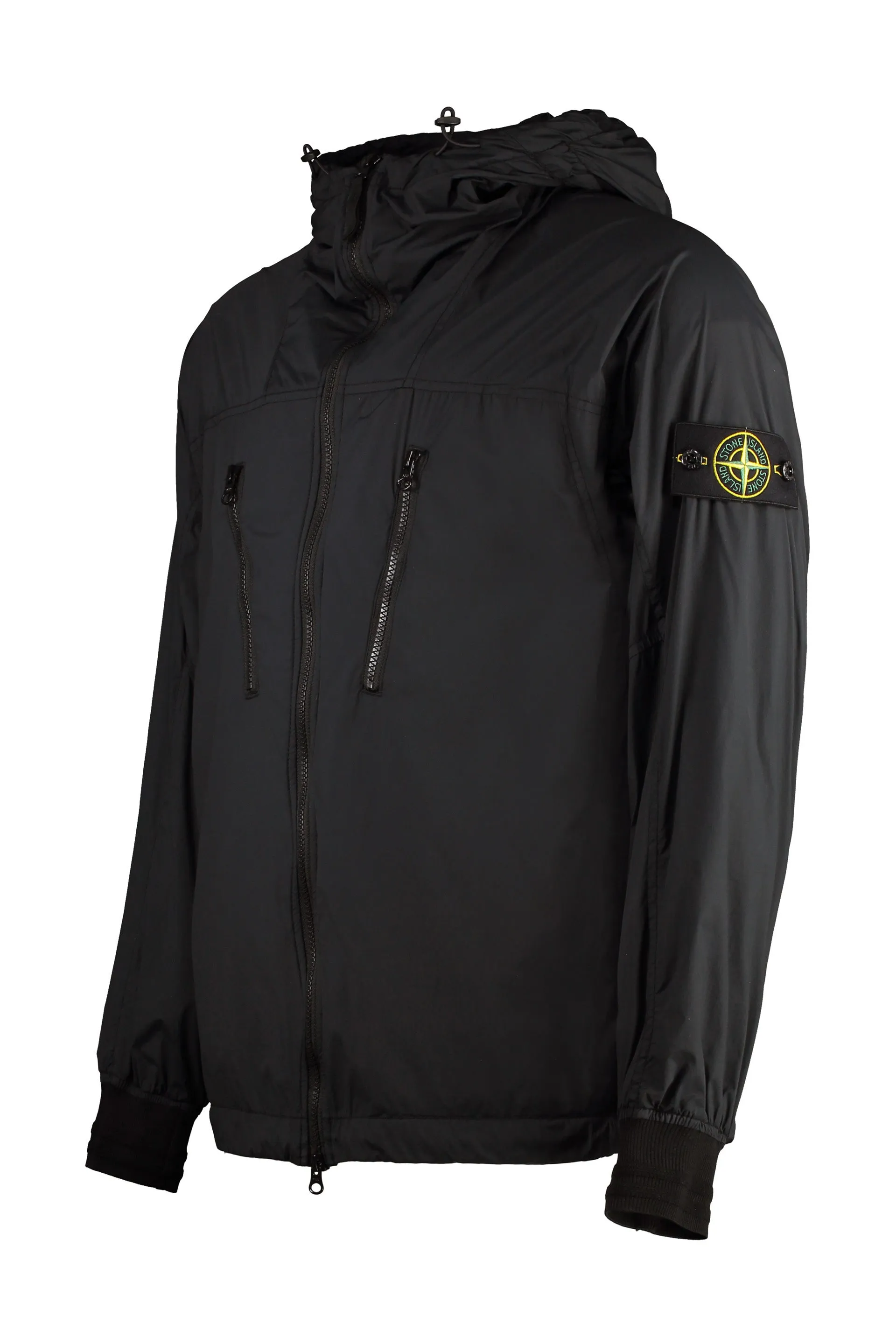 Stone Island Giacca in tessuto tecnico con zip e cappuccio