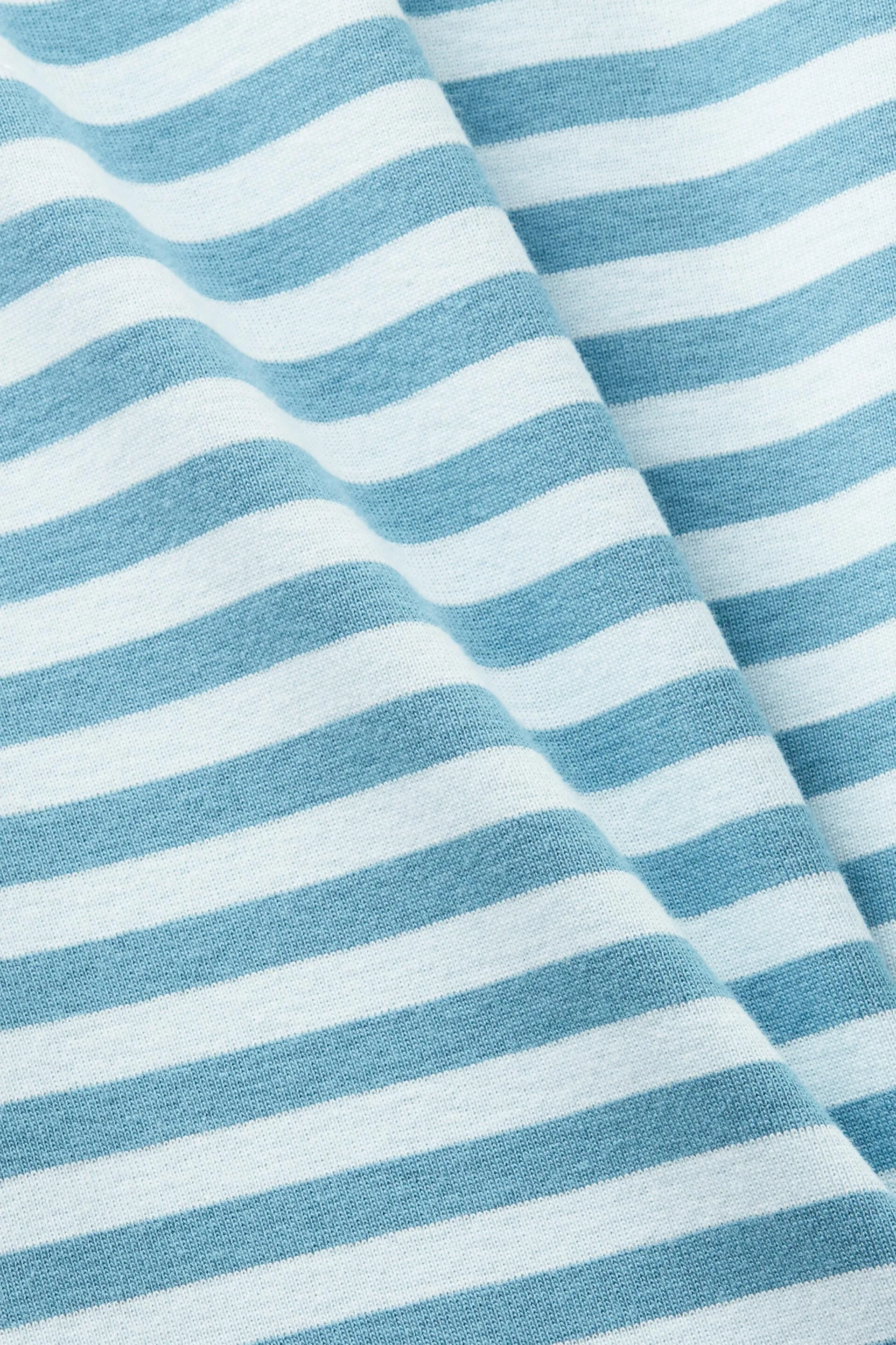 T-shirt in cotone a righe con stampa del logo