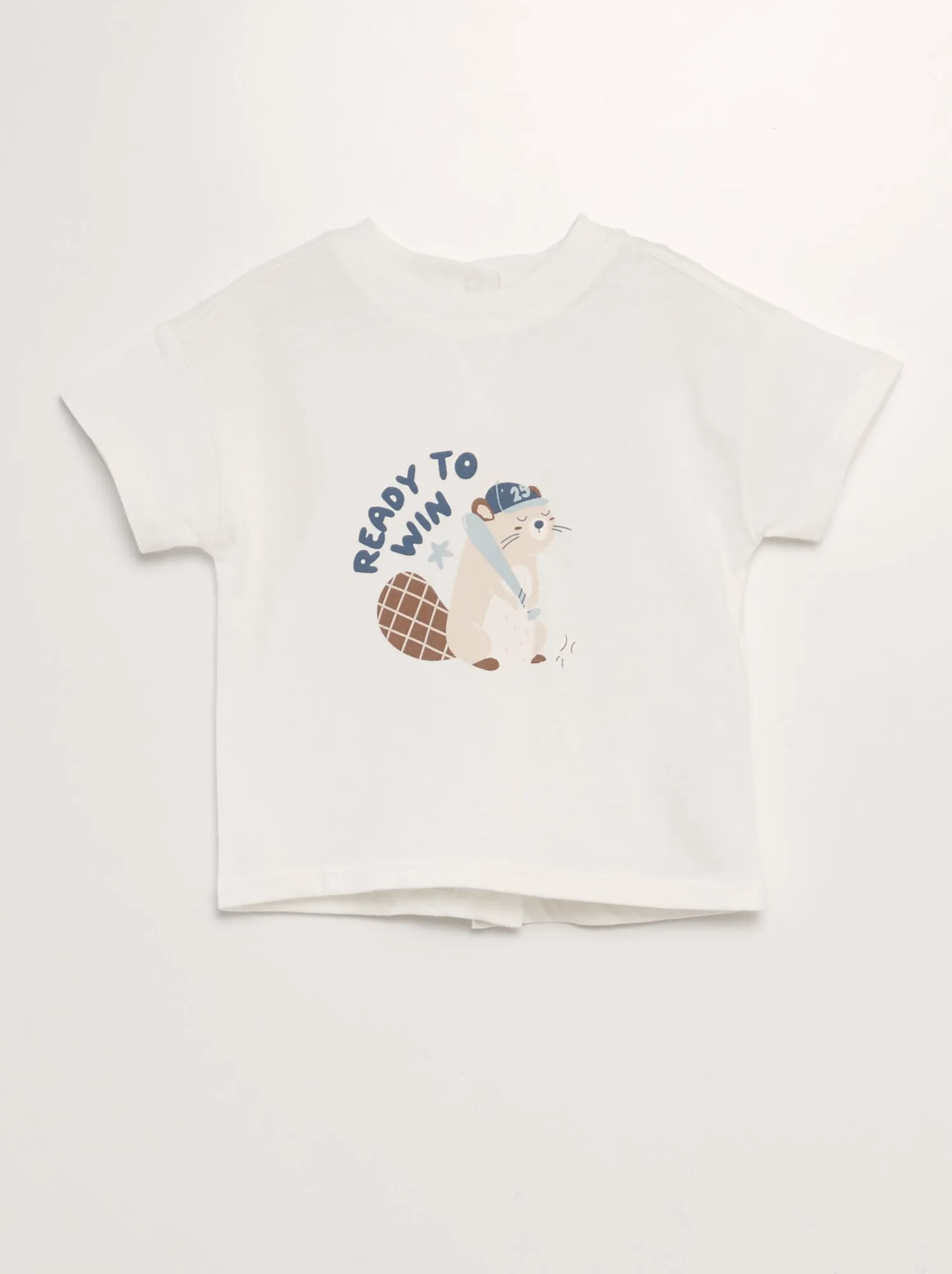 T-shirt stampata a maniche corte - BIANCO