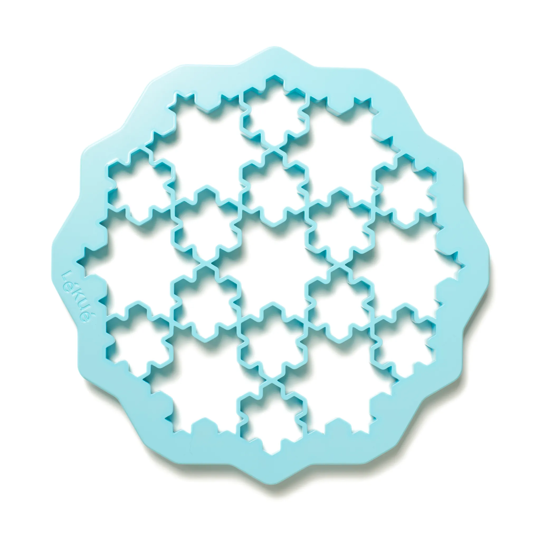 Tagliabiscotti puzzle fiocco di neve Lékué 23,5x23,5 cm.iv{font-size:18px}Blu