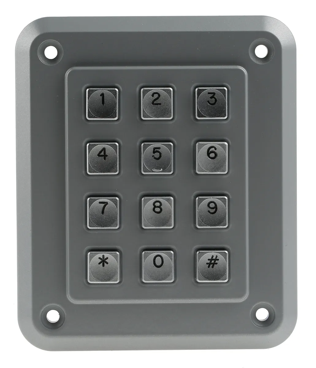 Tastierino 4 x 3 a 12 tasti IP65 in Zinco pressofuso