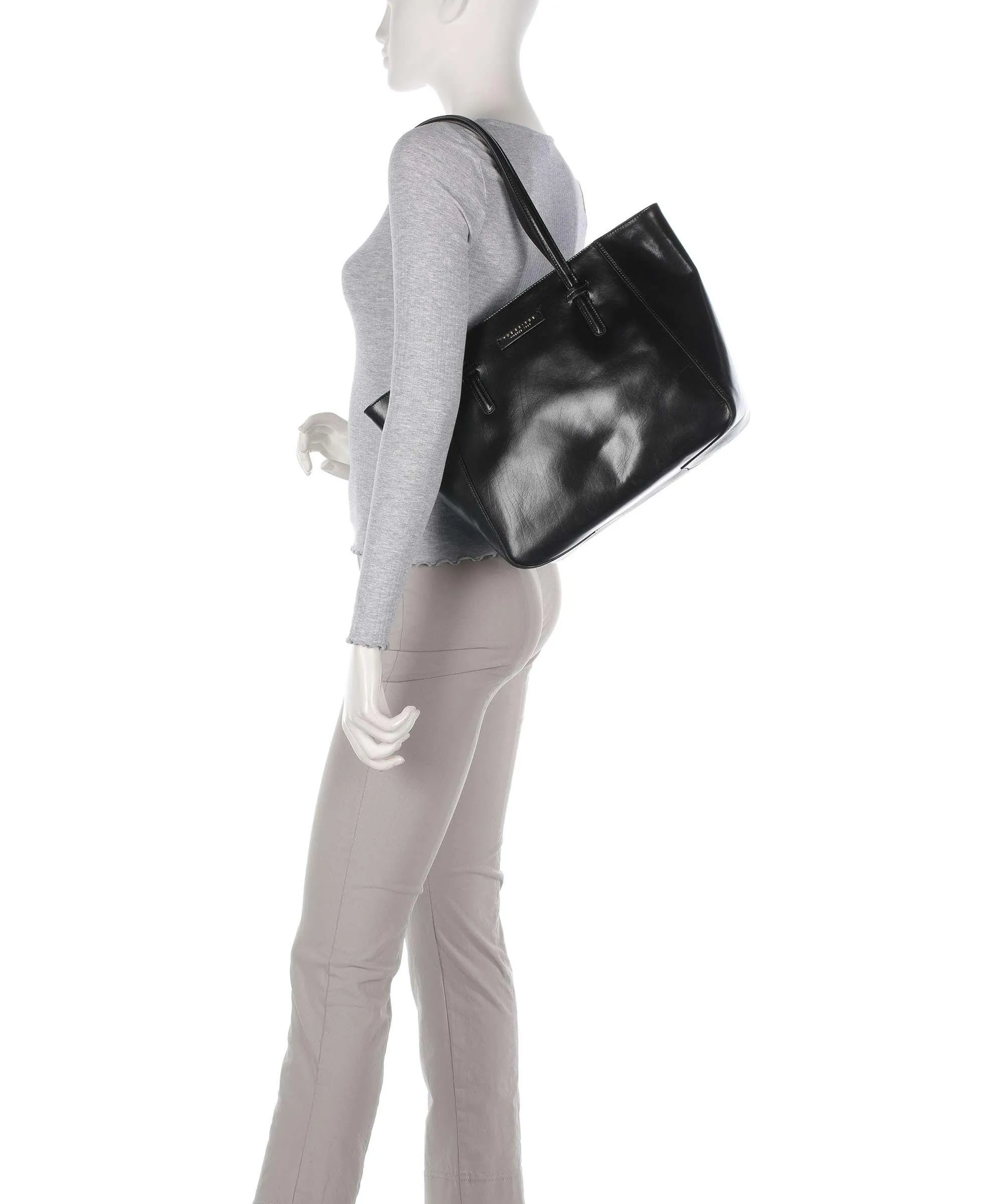  The Bridge Diana Borsa shopper pelle di vacchetta finemente grana nero  