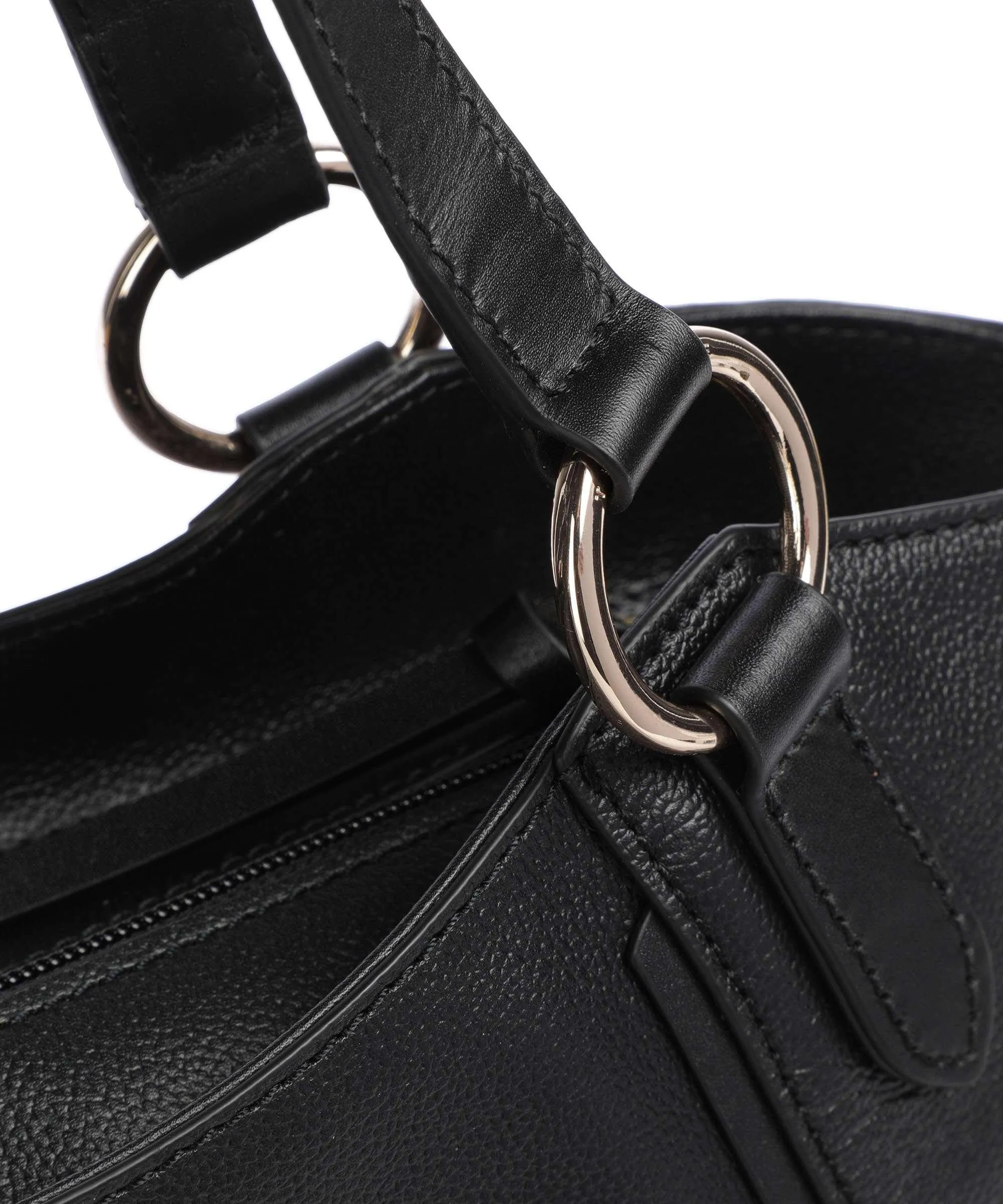  The Bridge Domitilla Borsa shopper pelle di vacchetta grana nero  