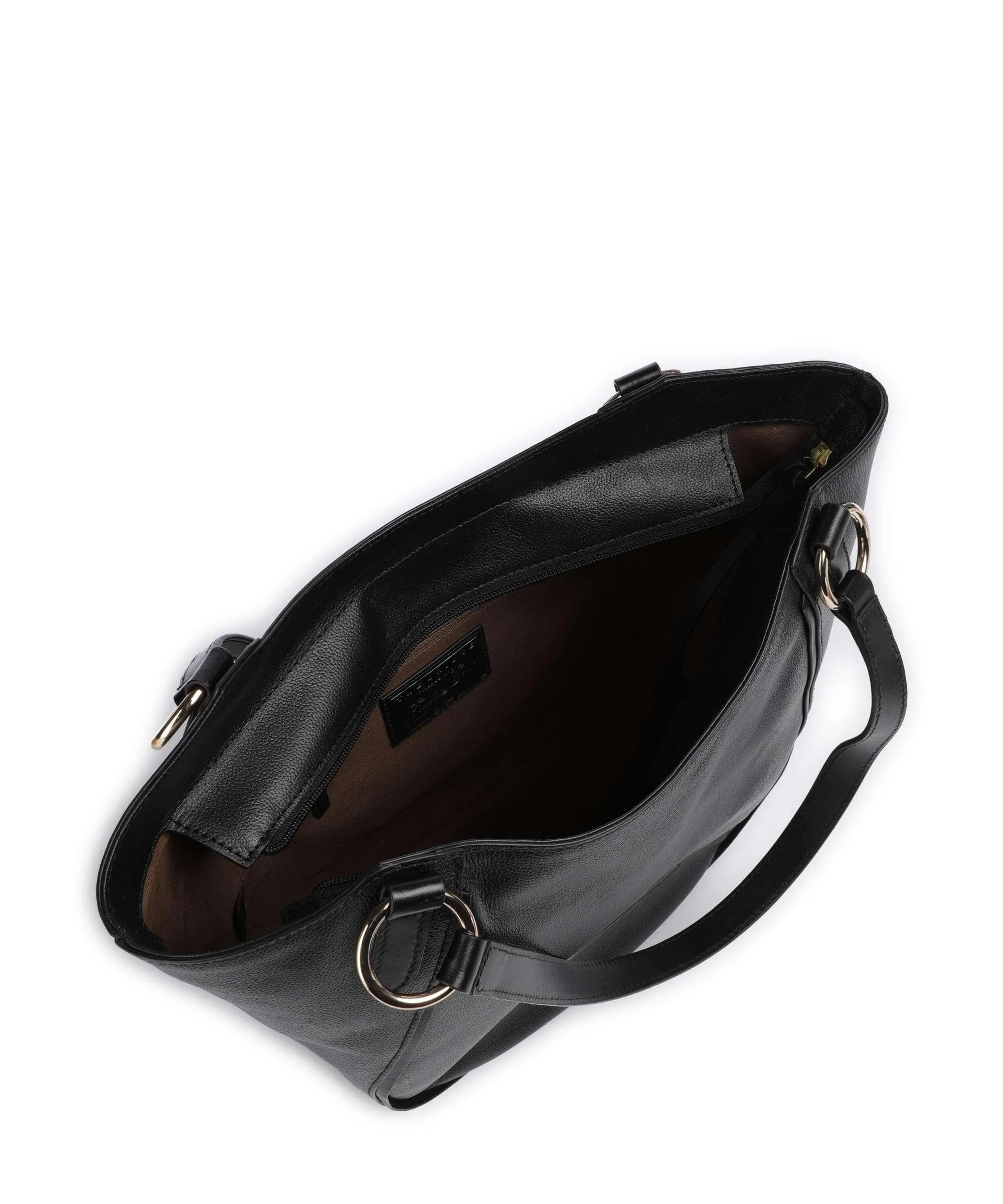  The Bridge Domitilla Borsa shopper pelle di vacchetta grana nero  