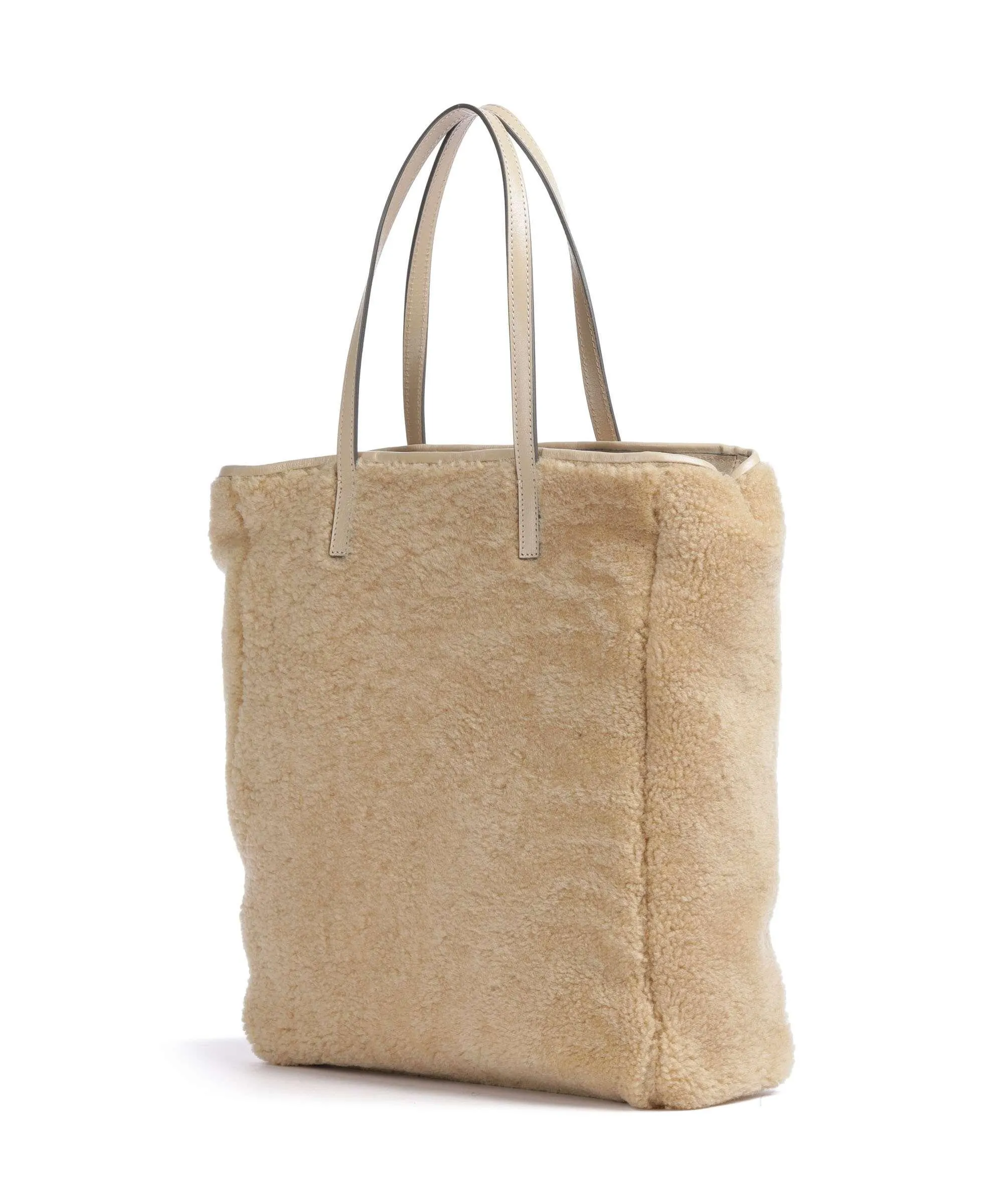  The Bridge Mirra Wow Borsa shopper pelliccia, pelle bovina marrone chiaro  