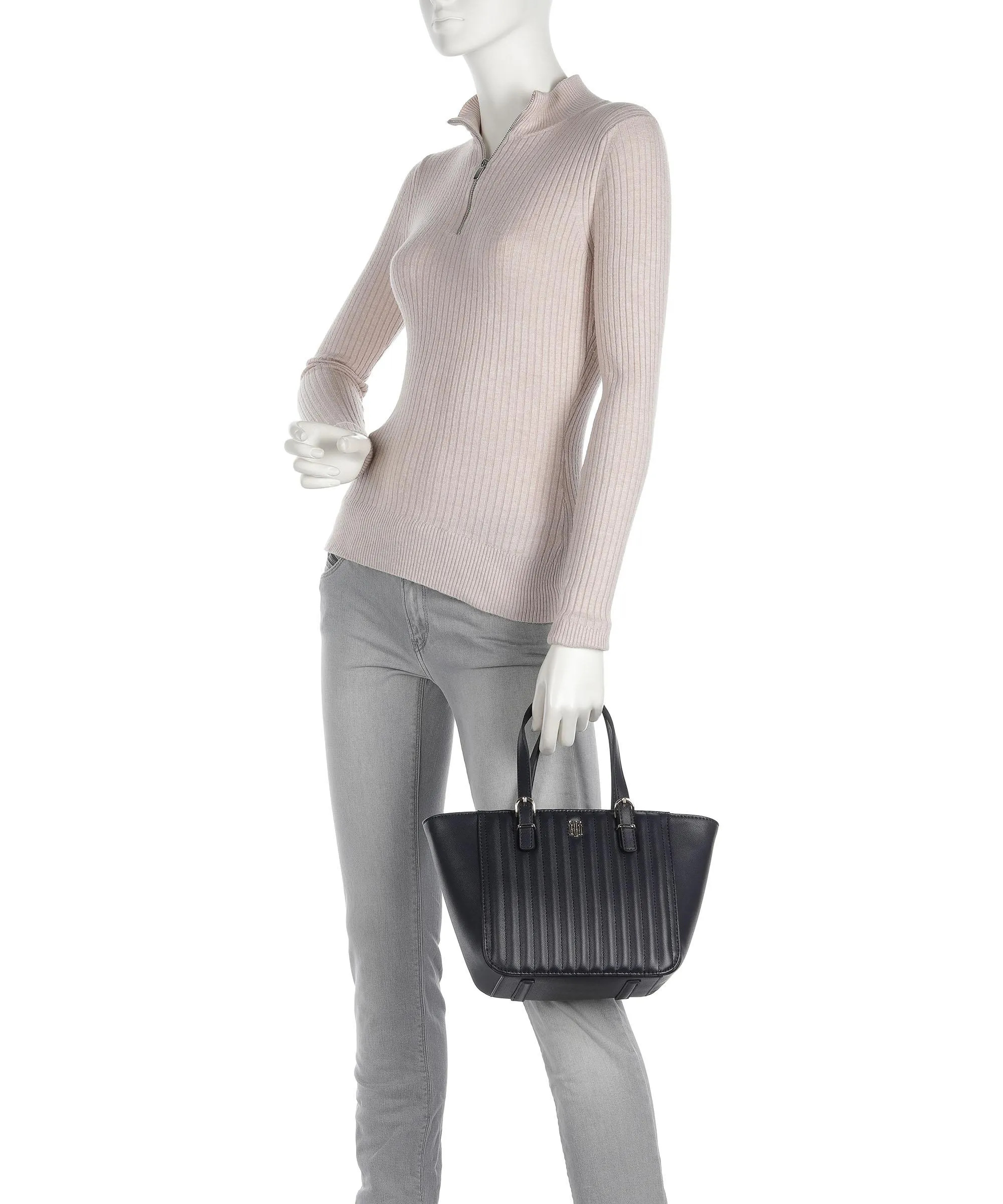  Tommy Hilfiger TH Timeless Borsa a mano pelle sintetica navy  