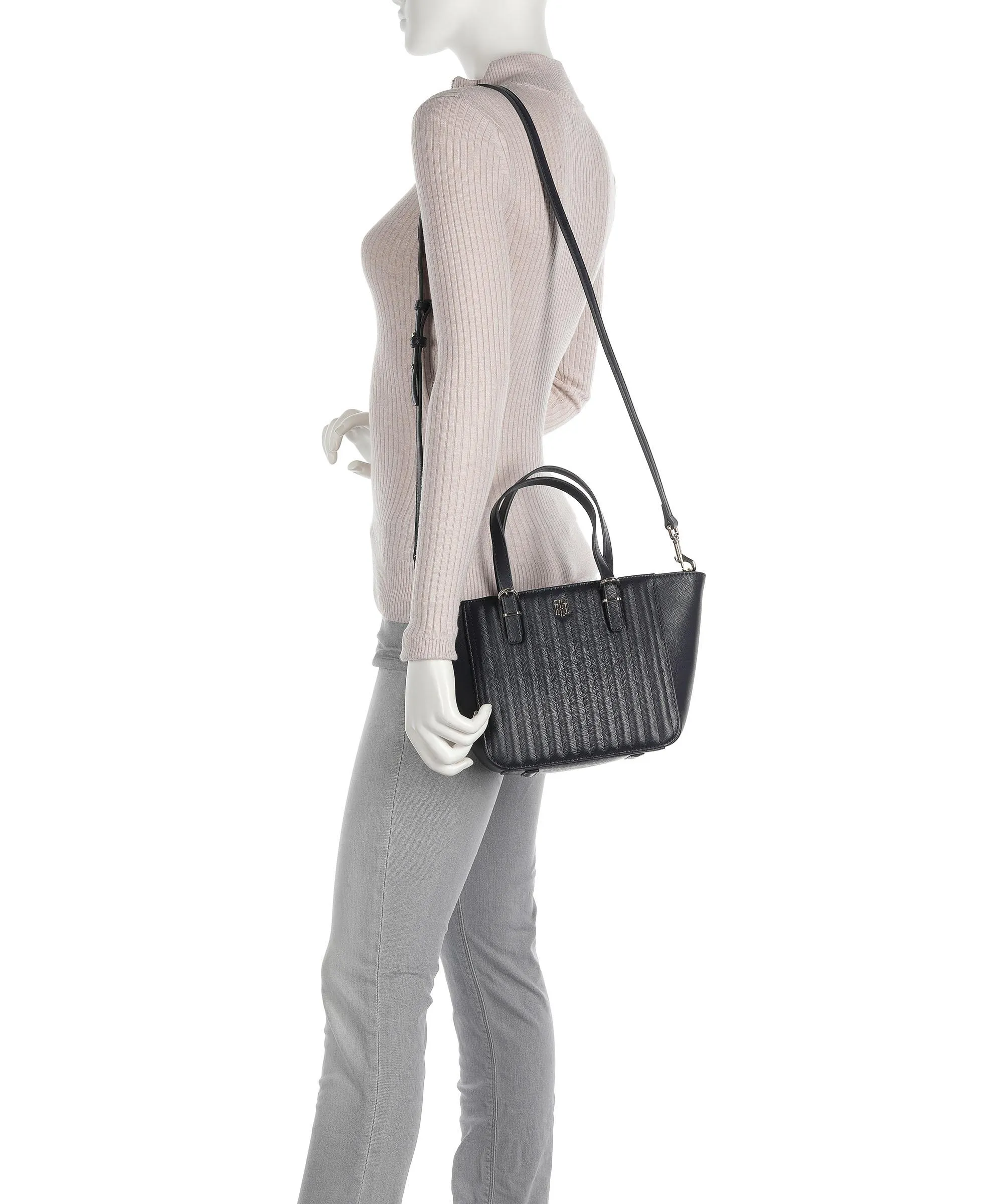  Tommy Hilfiger TH Timeless Borsa a mano pelle sintetica navy  