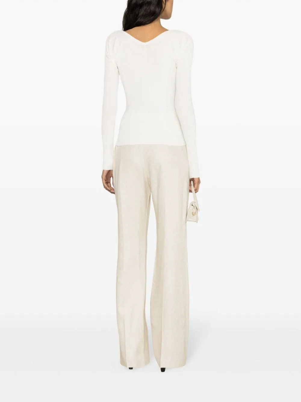 Top a coste Le Haut Pralu in bianco - donna