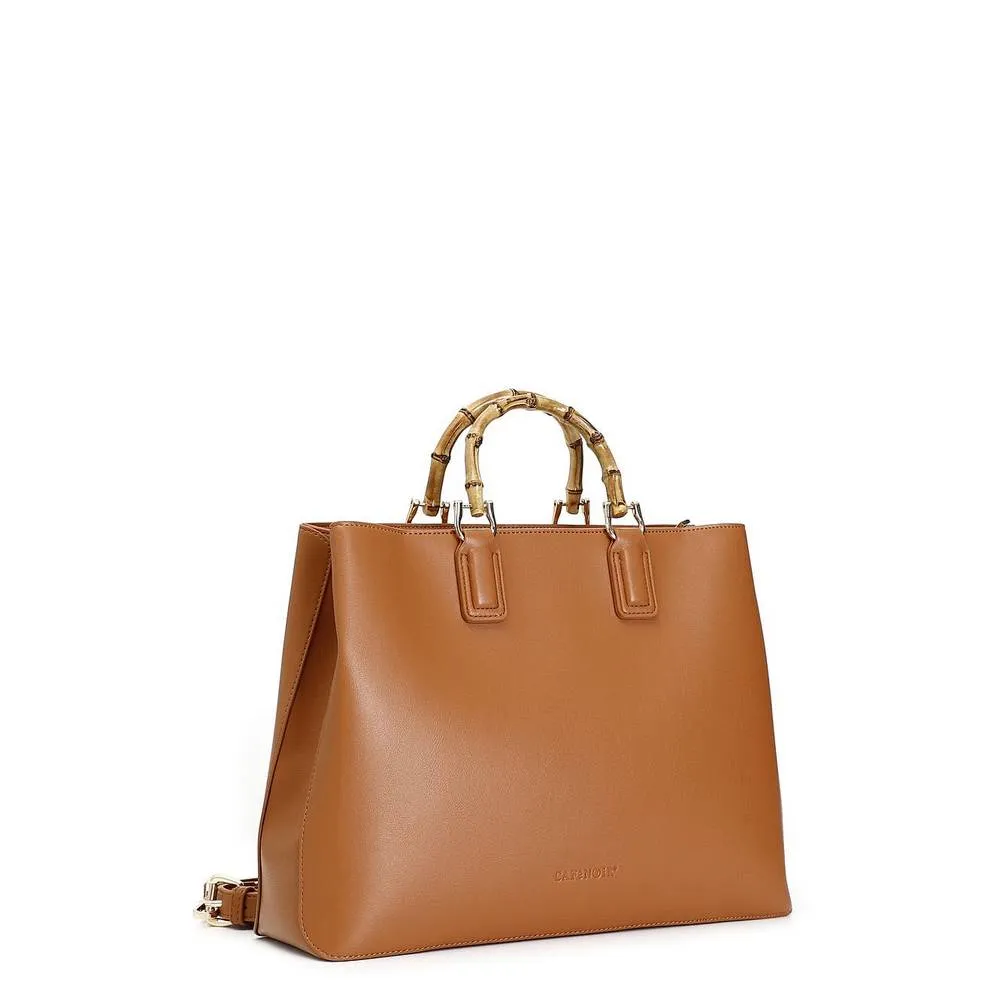 Tote Traforato con Manico in Bamboo