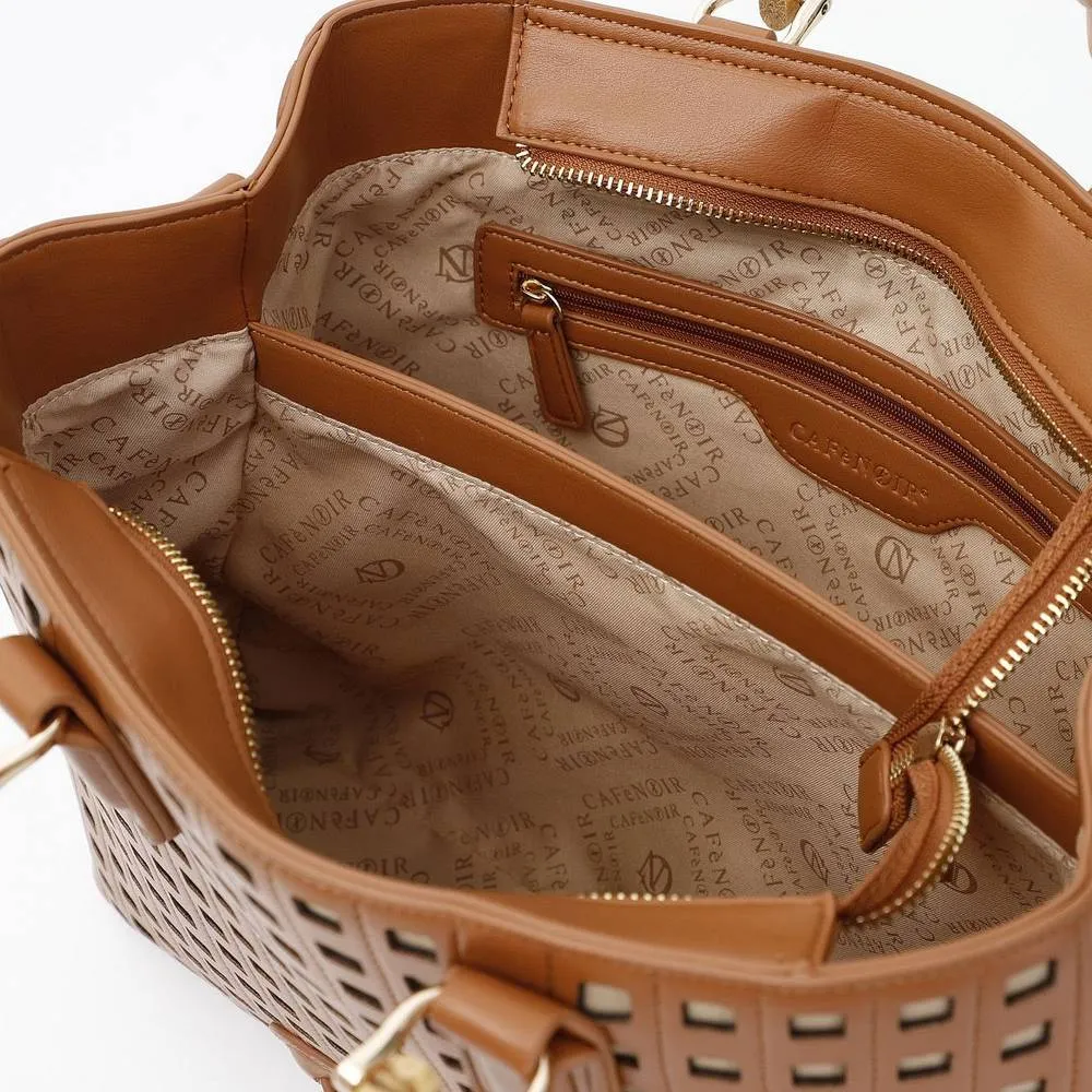 Tote Traforato con Manico in Bamboo