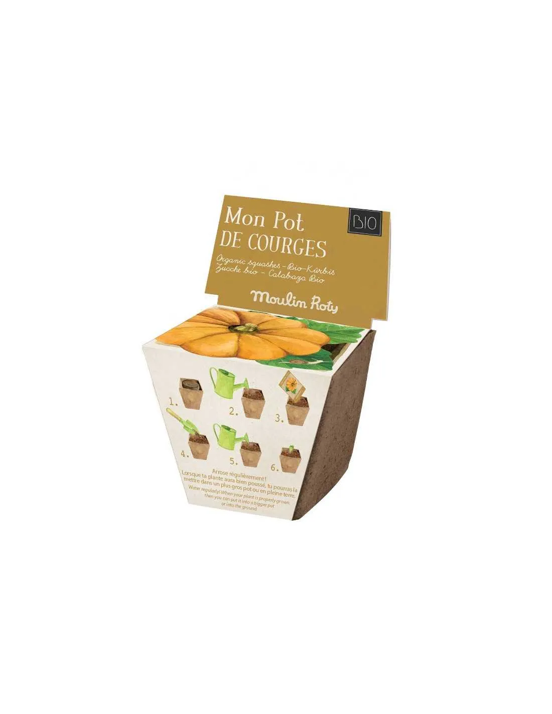 VASETTO COLTIVAZIONE SEMI BIOLOGICI ZUCCA LE JARDIN MOULIN ROTY