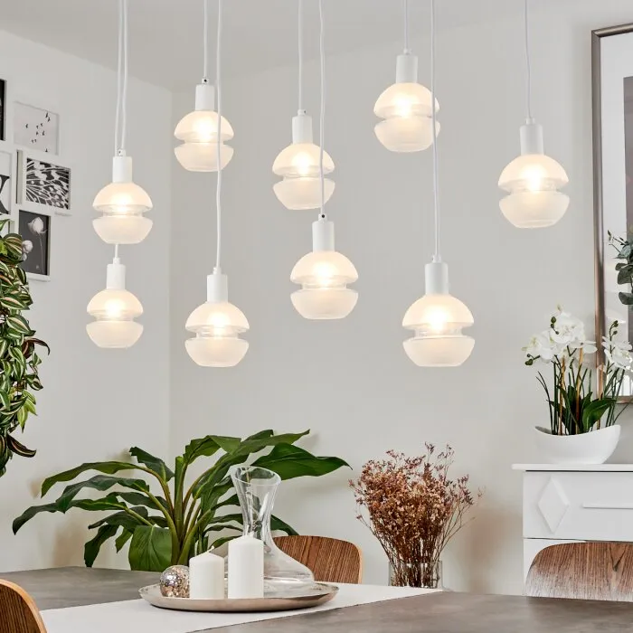 Ventosa Lampadario a sospensione Bianco, 9-Luci