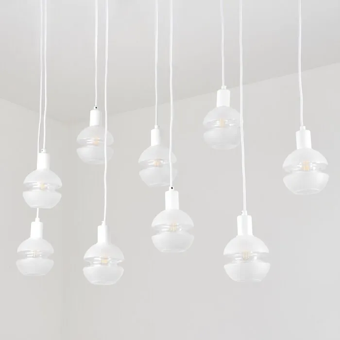 Ventosa Lampadario a sospensione Bianco, 9-Luci