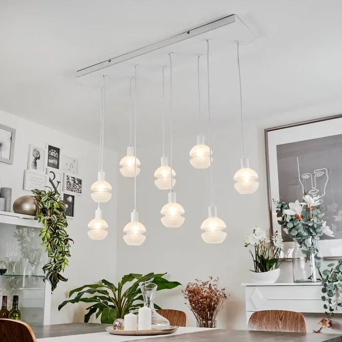 Ventosa Lampadario a sospensione Bianco, 9-Luci