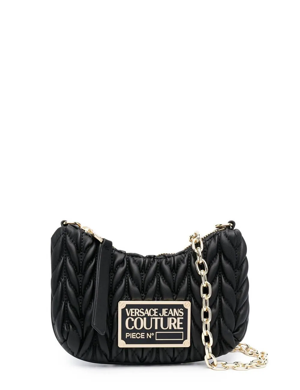 Versace Jeans Couture     Borsa a tracolla in pelle sintetica matelassè Nero
