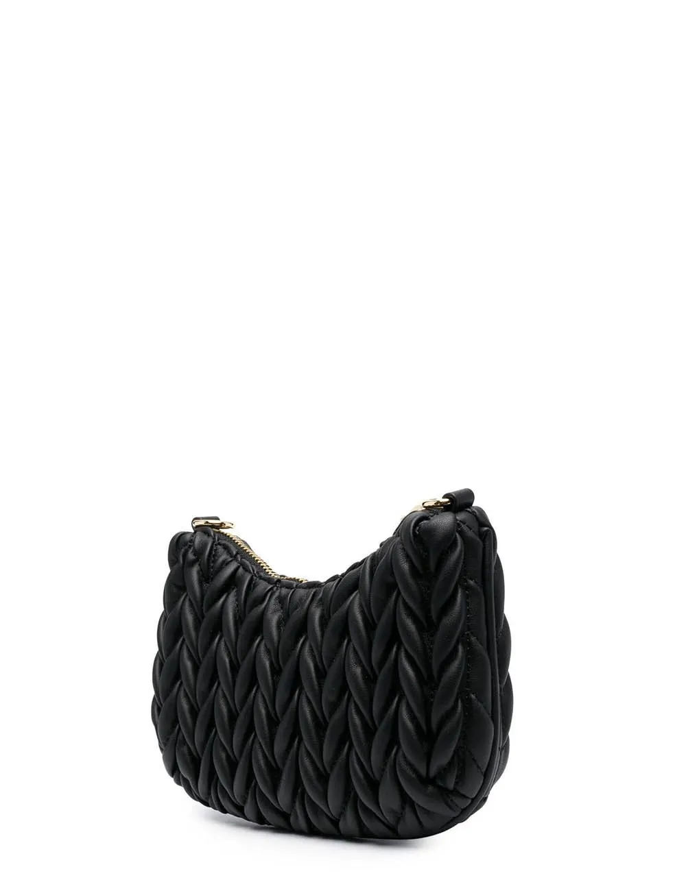 Versace Jeans Couture     Borsa a tracolla in pelle sintetica matelassè Nero