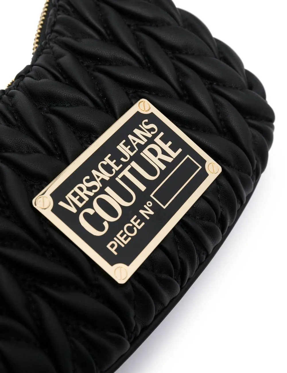 Versace Jeans Couture     Borsa a tracolla in pelle sintetica matelassè Nero